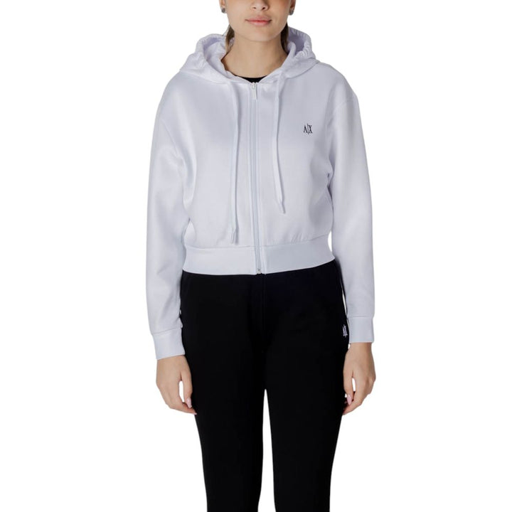 Armani Exchange White Cotton Hoody