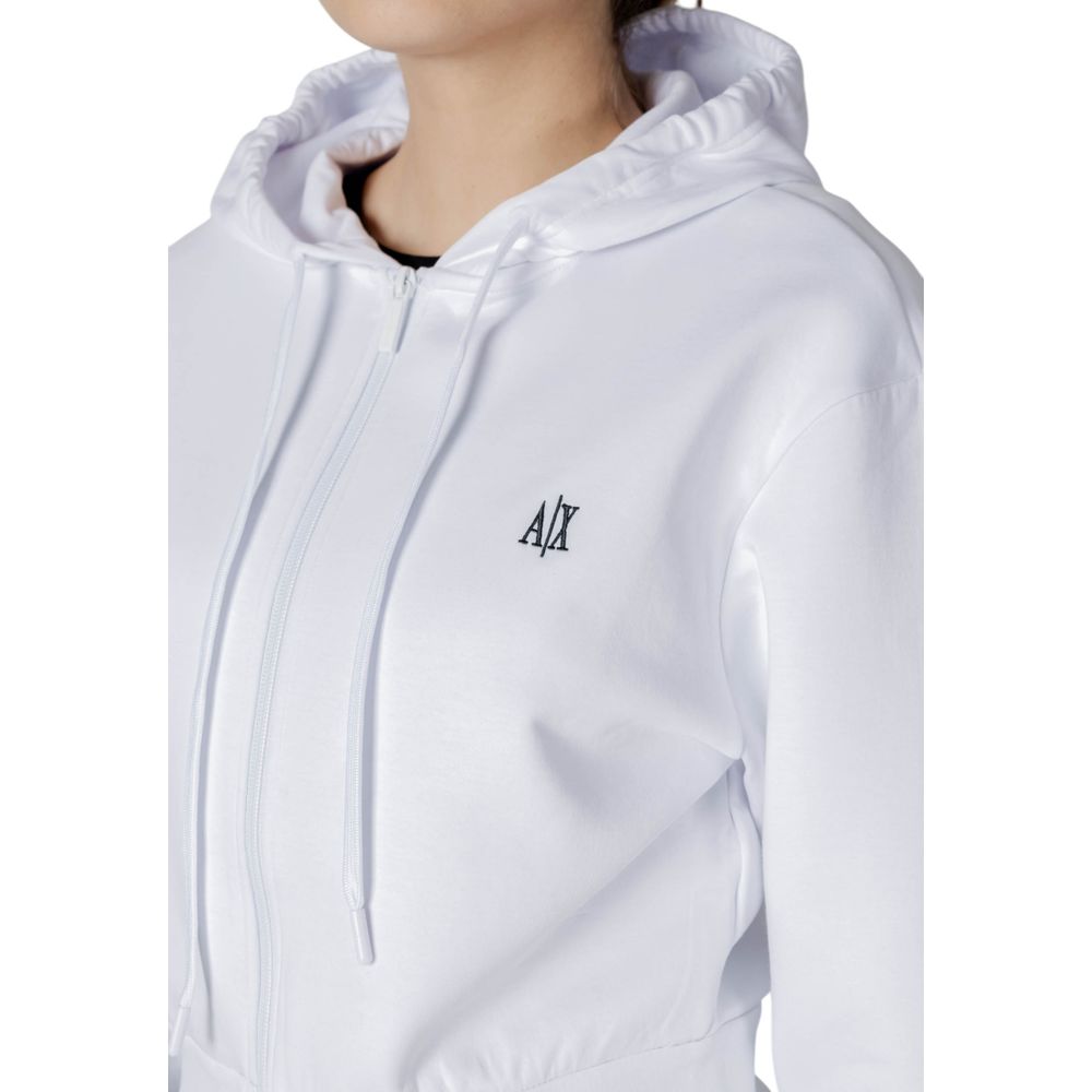 Armani Exchange White Cotton Hoody