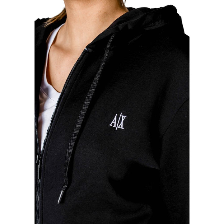 Armani Exchange Black Cotton Hoody