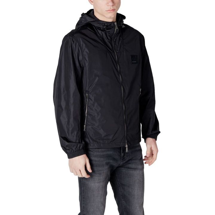 Armani Exchange Black Polyamide Jackets & Coat