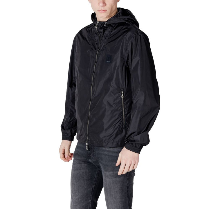Armani Exchange Black Polyamide Jackets & Coat