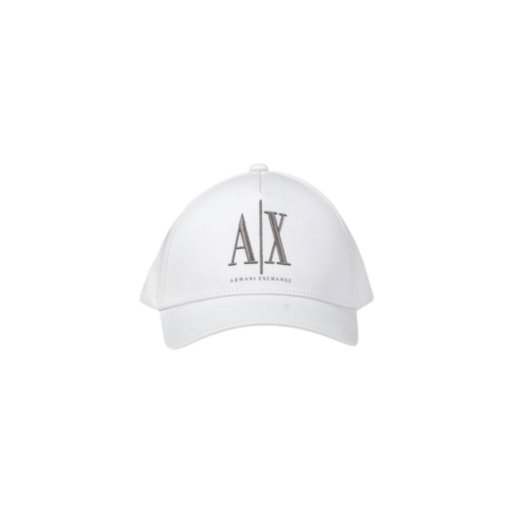 Armani Exchange White Cotton Caps Baseball Hat