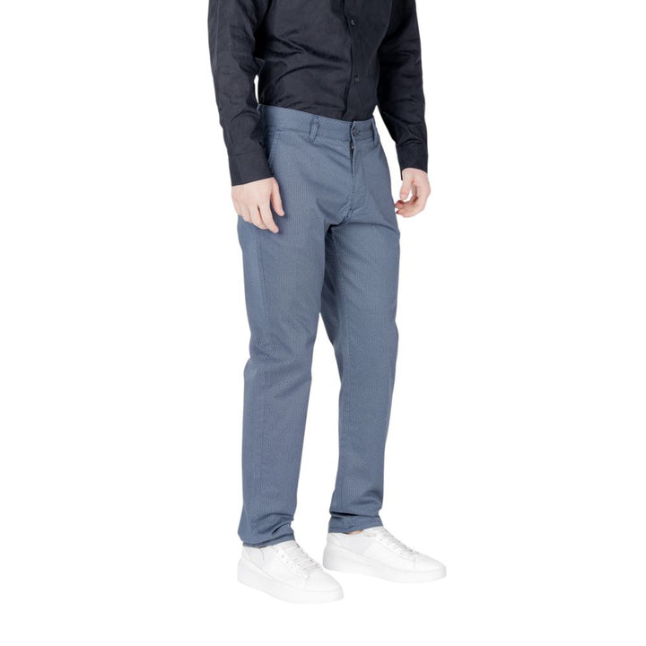 Armani Exchange Blue Cotton Skinny Pant