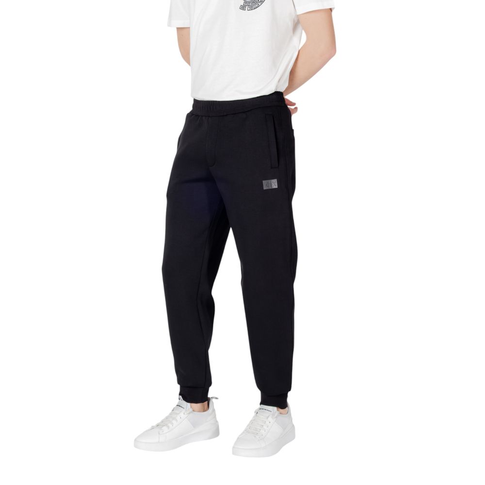 Armani Exchange Black Cotton Joggers Workout Pant