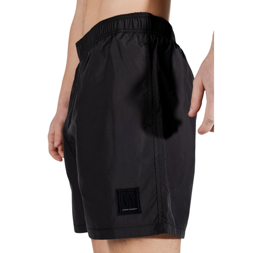Armani Exchange Black Polyester Swim Short
