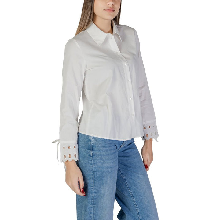 Jacqueline De Yong White Cotton Shirt