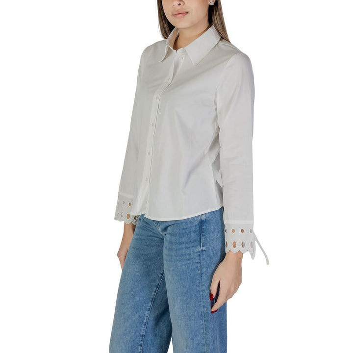 Jacqueline De Yong White Cotton Shirt