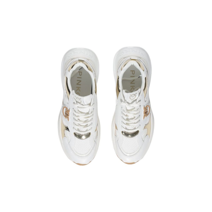 PINKO White Leather Sneaker