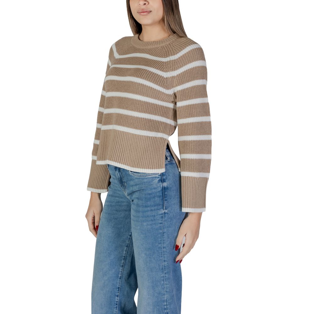 Vila Clothes Beige Cotton Sportswear