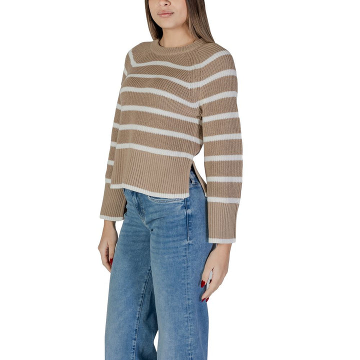 Vila Clothes Beige Cotton Sportswear