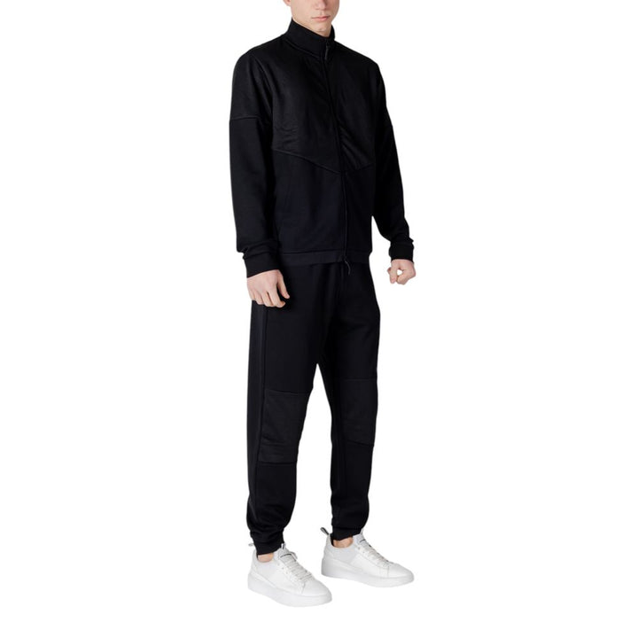 EA7 Emporio Armani Black Cotton Sweatsuit