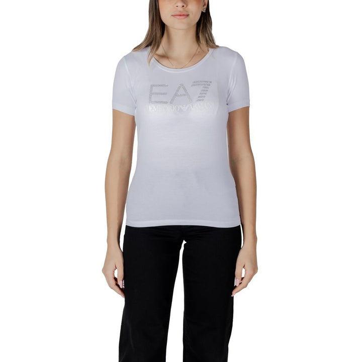 EA7 Emporio Armani White Cotton T-Shirt