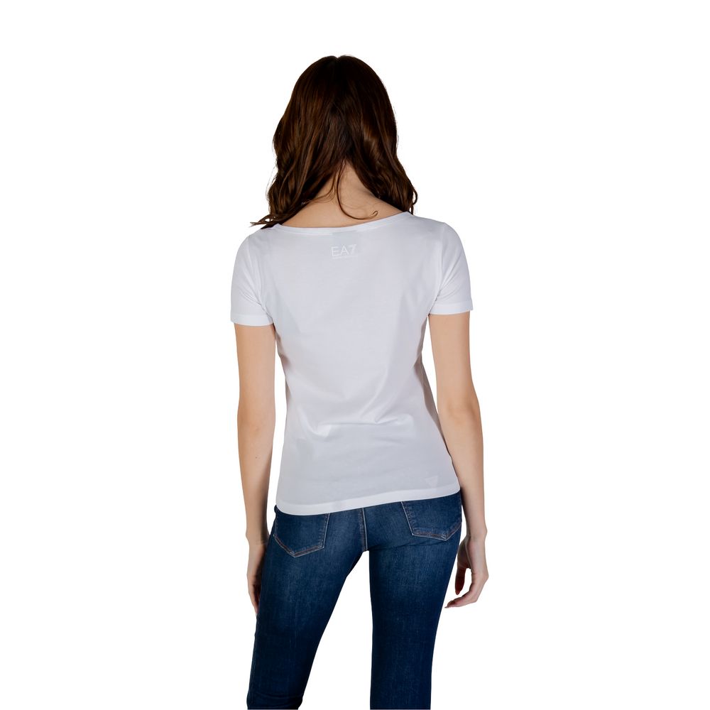 EA7 Emporio Armani White Cotton T-Shirt