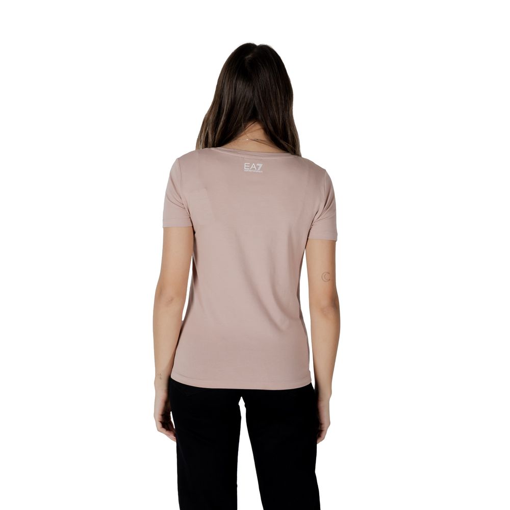 EA7 Emporio Armani Pink Cotton T-Shirt