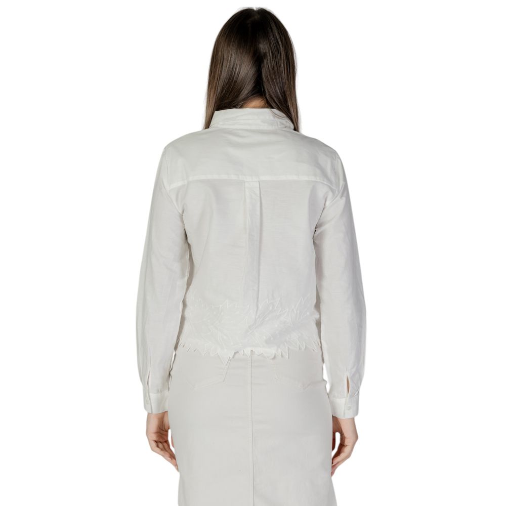 Jacqueline De Yong White Cotton Shirt