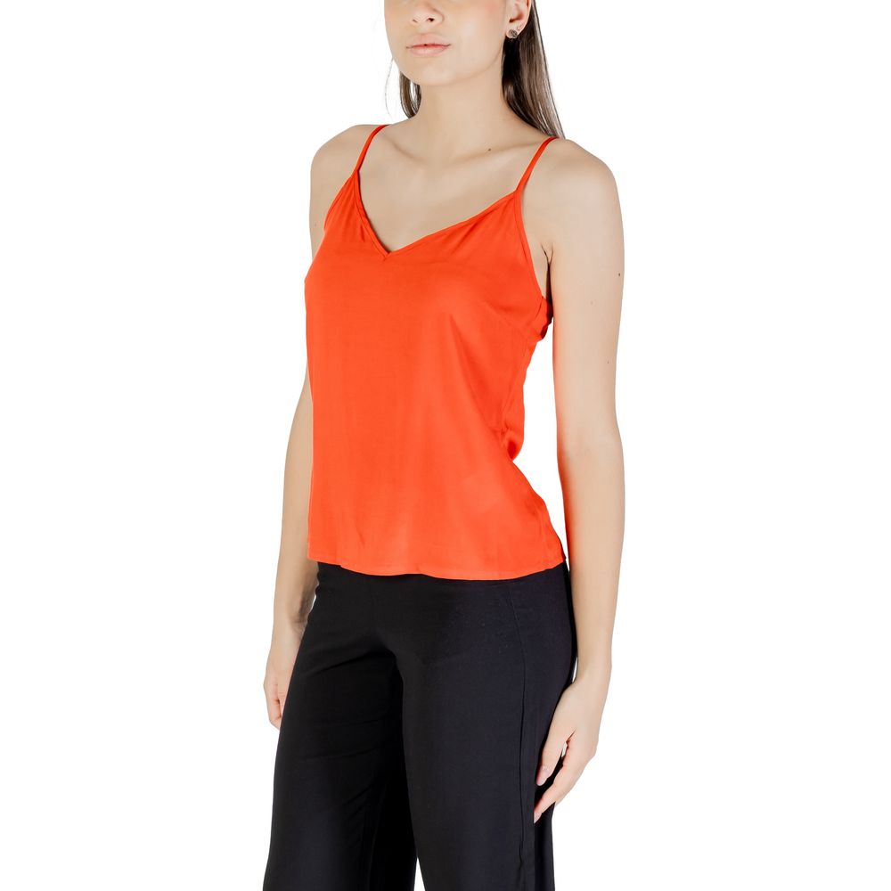 Vero Moda Red Viscose Tank Top