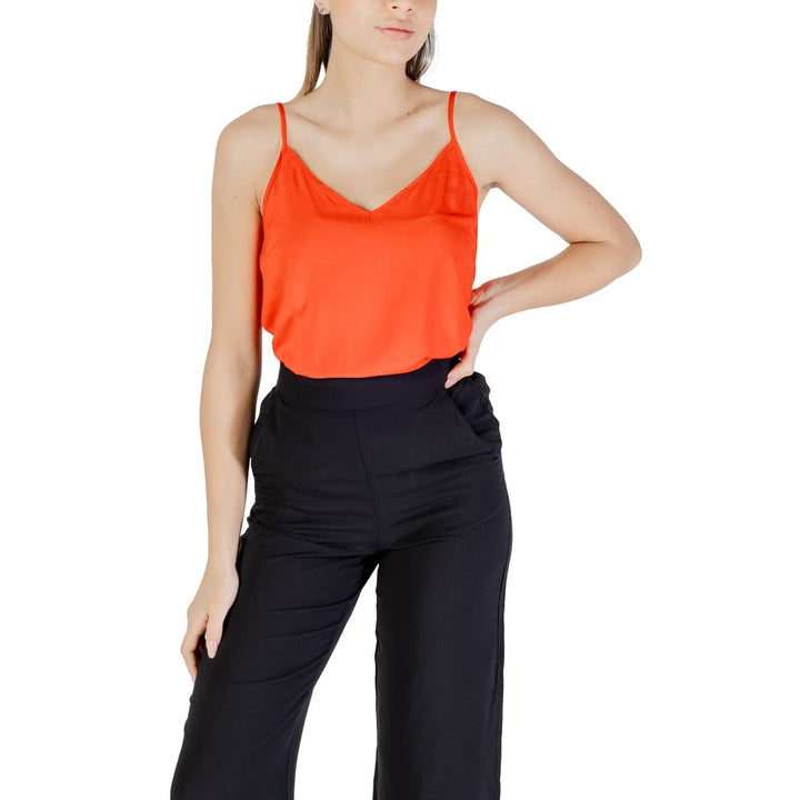 Vero Moda Red Viscose Tank Top