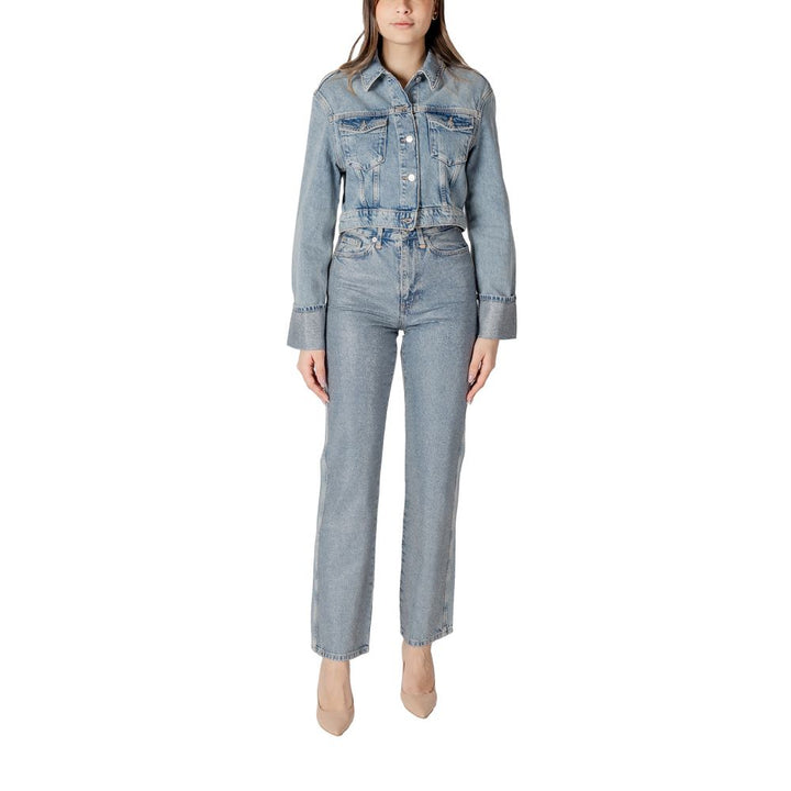 Only Light Blue Organic Cotton Jackets & Coat