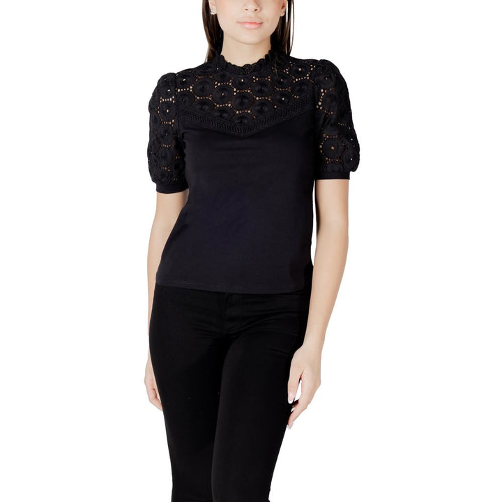 Morgan De Toi Black Cotton T-Shirt