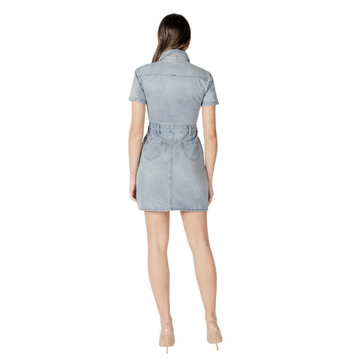 Morgan De Toi Blue Cotton Midi