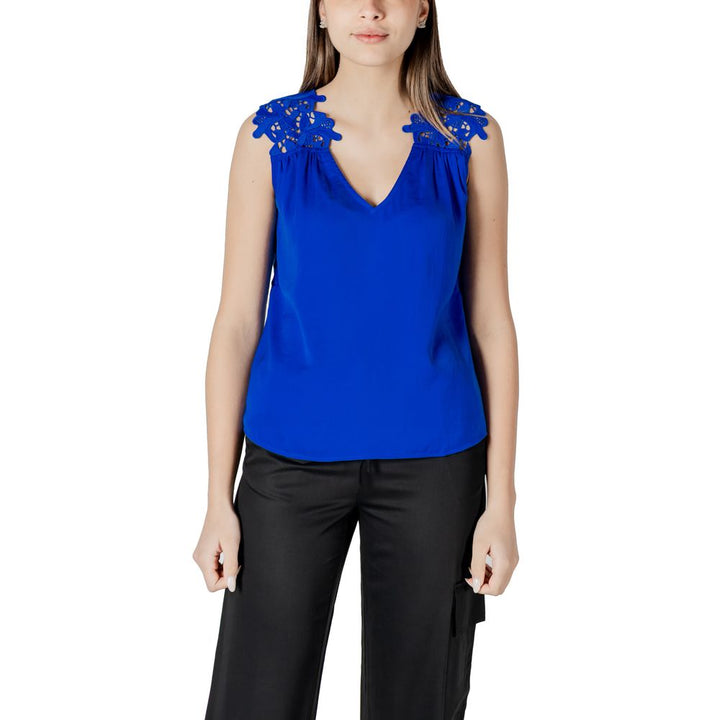 Morgan De Toi Blue Polyester Tank Top