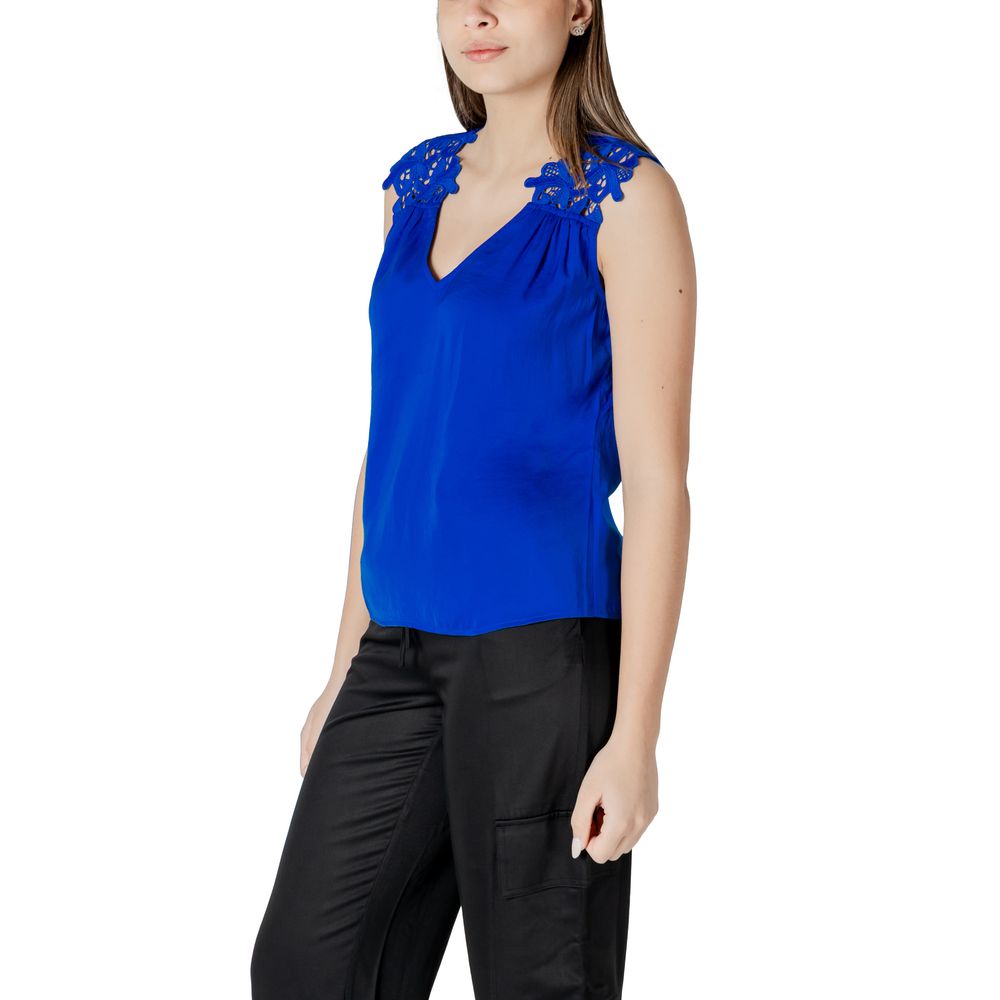 Morgan De Toi Blue Polyester Tank Top