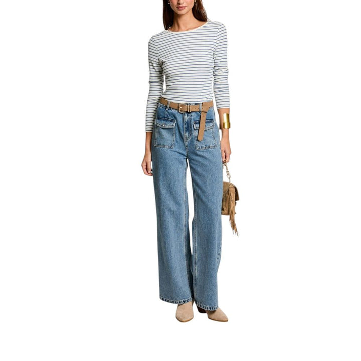 Morgan De Toi White Viscose Long Sleeve