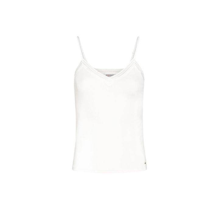Morgan De Toi Cream Viscose Tank Top