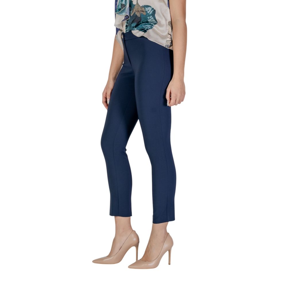 Rinascimento Blue Polyester Pant