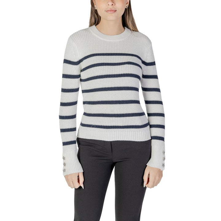 Morgan De Toi White Cotton Sweater