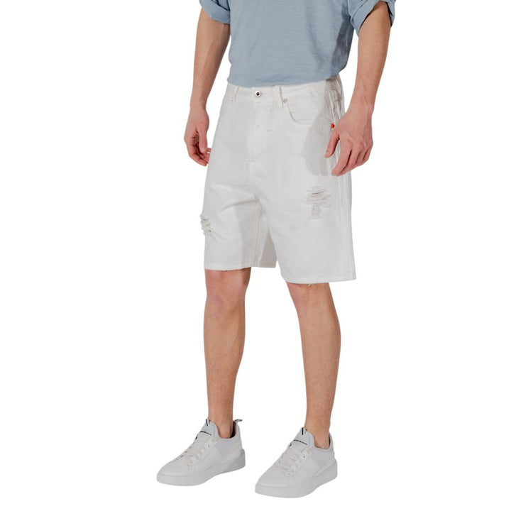 Gianni Lupo White Cotton Bermuda