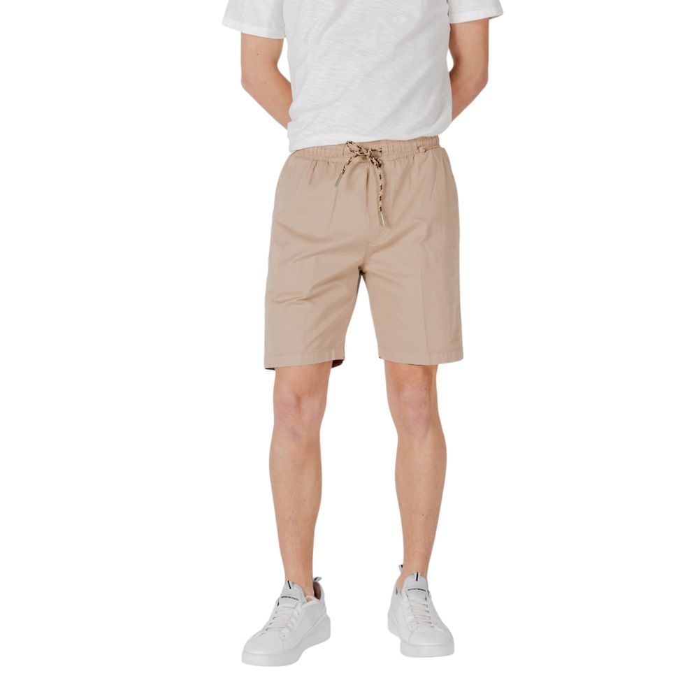 Gianni Lupo Beige Cotton Bermuda