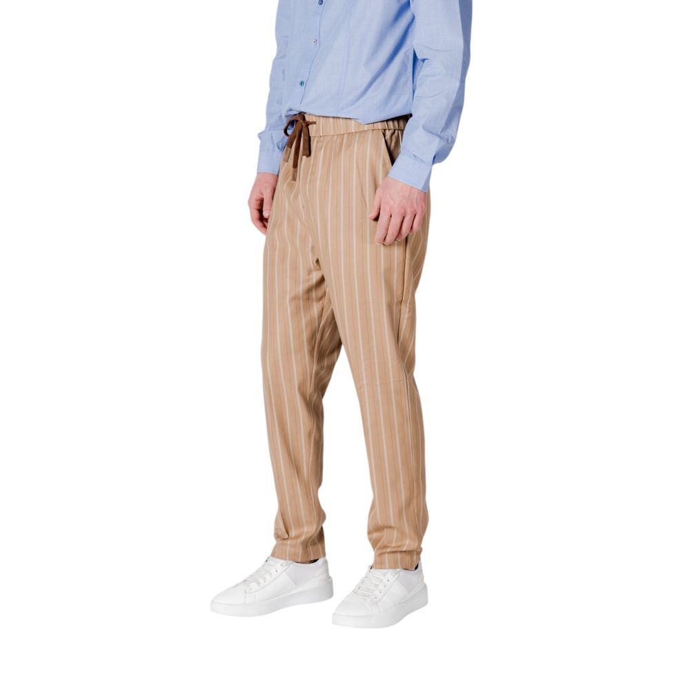 Gianni Lupo Beige Polyester Pant