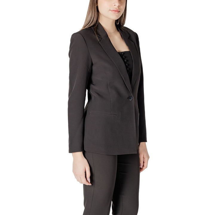 ICHI Black Polyester Blazer