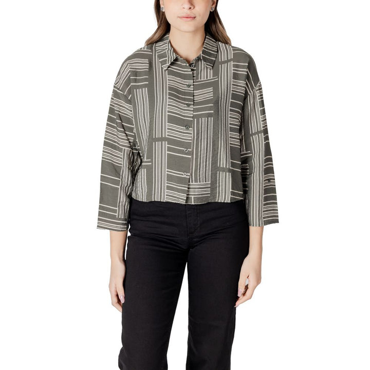 Jacqueline De Yong Green Viscose Shirt