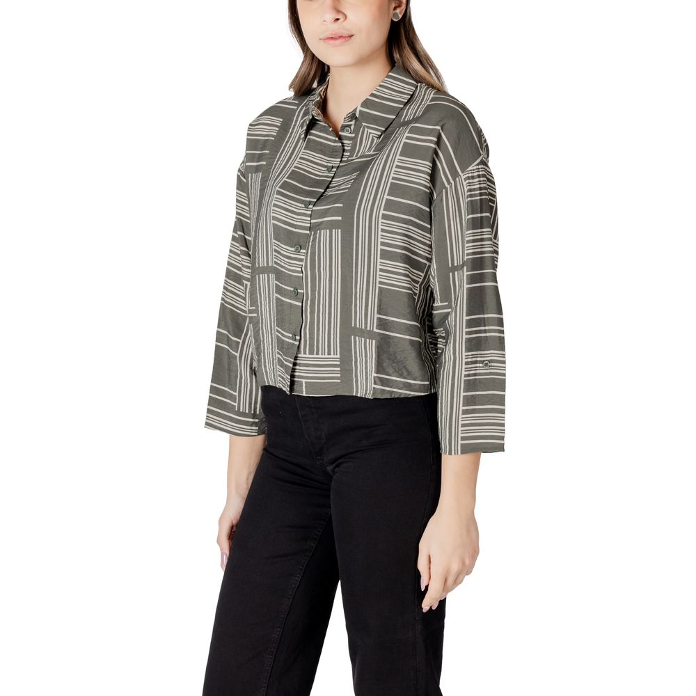 Jacqueline De Yong Green Viscose Shirt
