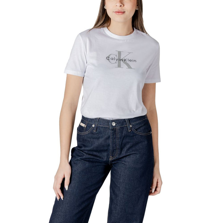 Calvin Klein Jeans White Cotton T-Shirt