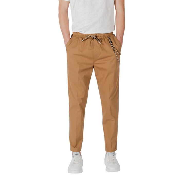 Gianni Lupo Brown Cotton Pant
