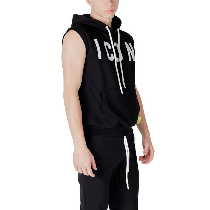 Icon Black Cotton Hoody
