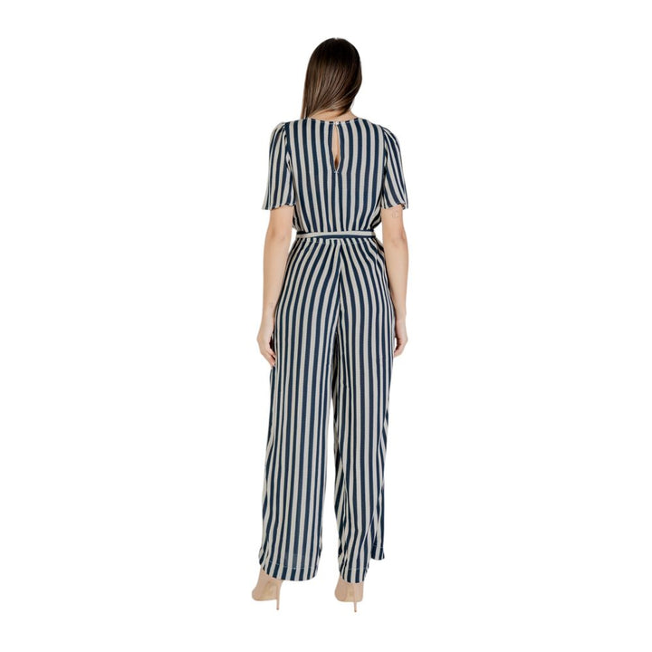 ICHI Blue Viscose Jumpsuit