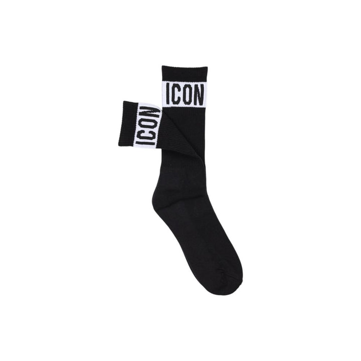 Icon Black Cotton Sock