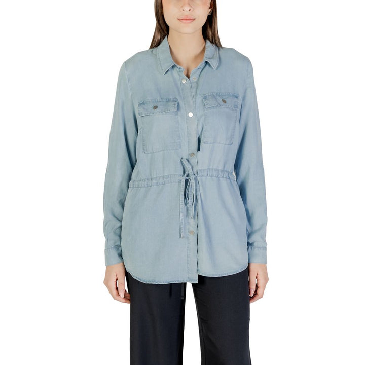 Only Light Blue Tencel Shirt