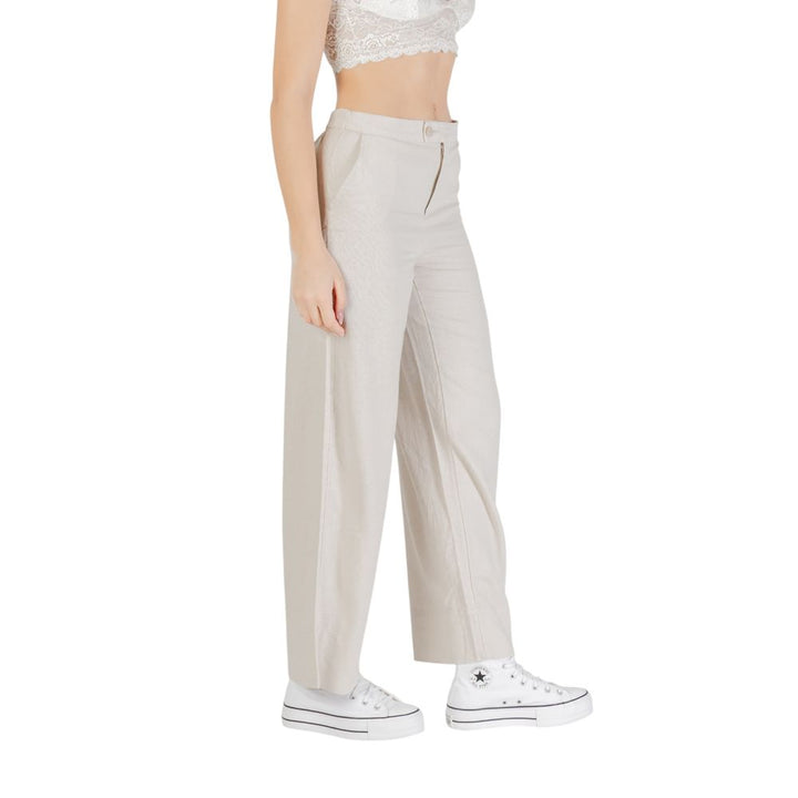 Only Beige Viscose Pant