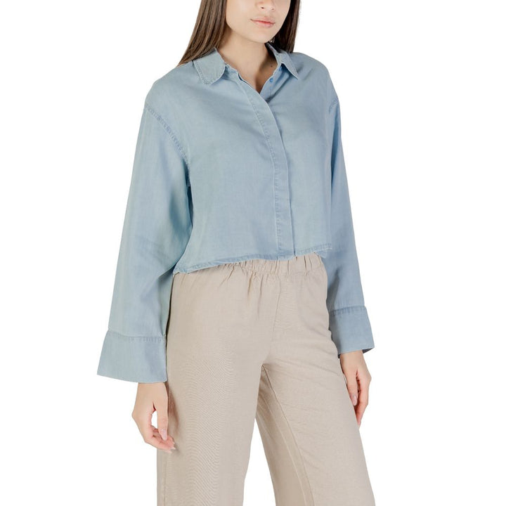 Only Light Blue Lyocell Shirt
