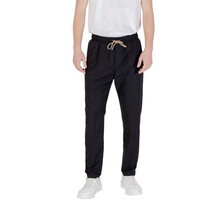 Gianni Lupo Black Polyester Pant