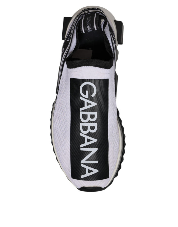 Dolce & Gabbana Black White Slip On Sorrento Sneakers Shoes