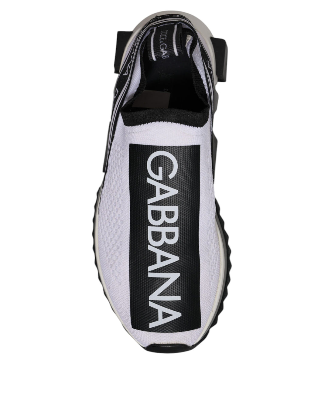 Dolce & Gabbana Black White Slip On Sorrento Sneakers Shoes