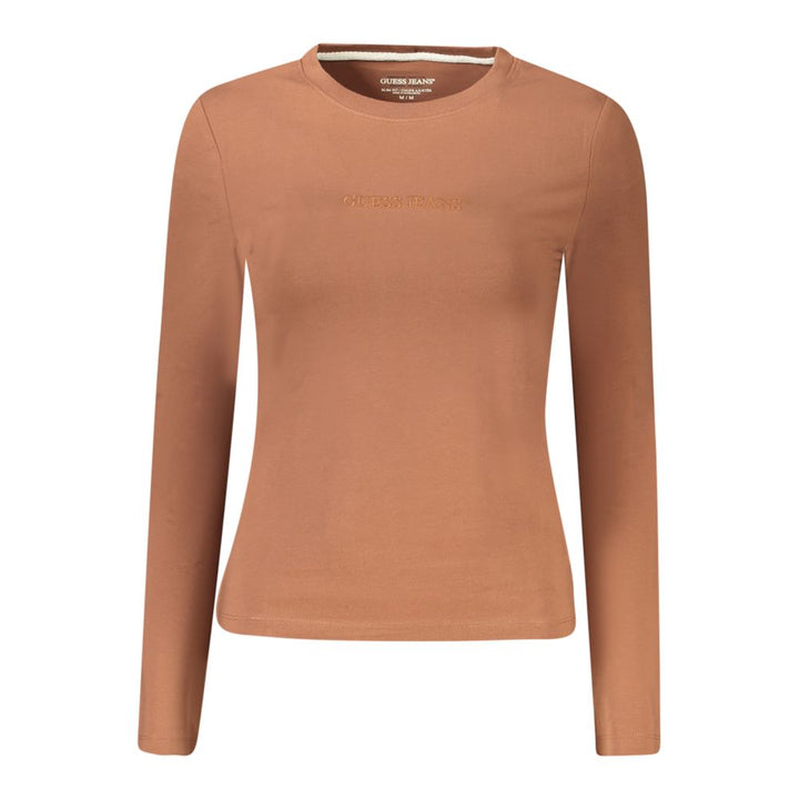 Guess Jeans Brown Cotton Women T-Shirt