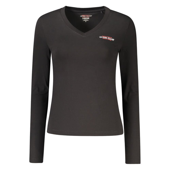 Guess Jeans Black Cotton Women T-Shirt