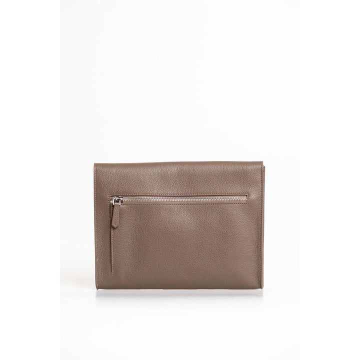 Trussardi Brown Polyester Clutch Bag